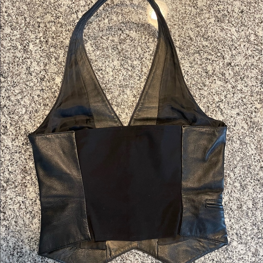 COPY - Leather Halter Vest - Picture 2 of 3
